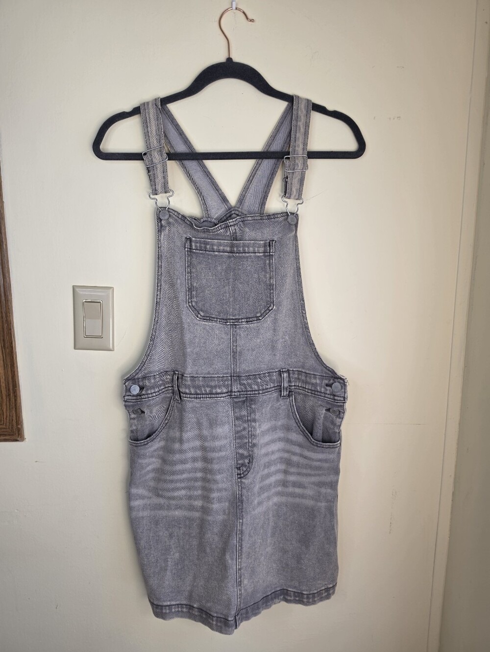 Art Class Girls Denim Gray Bib Dress Size XXL Plus Size
